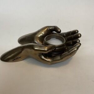 Summit Collection Arcadia CA‎ Helping Hands Candle Sculpture Tealight Metal MCM